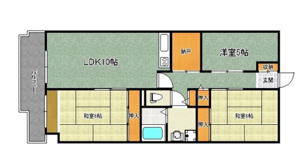 3LDKの間取り画像