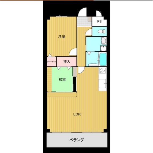 2LDKの間取り画像