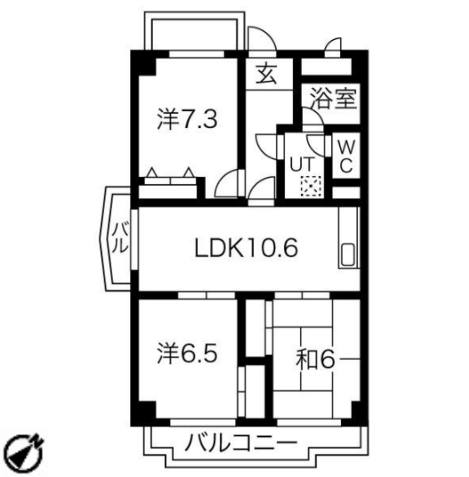 3LDKの間取り画像