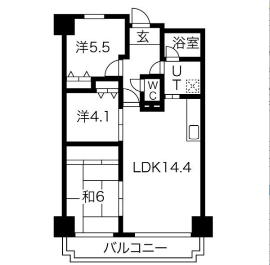 3LDKの間取り画像