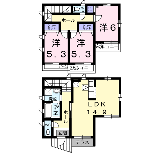 3LDKの間取り画像