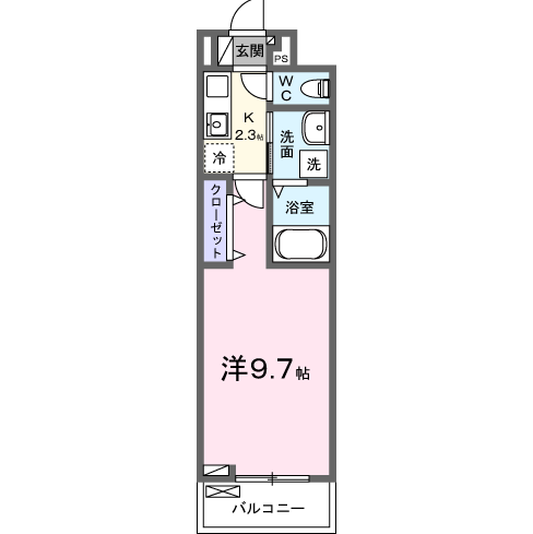 1Kの間取り画像