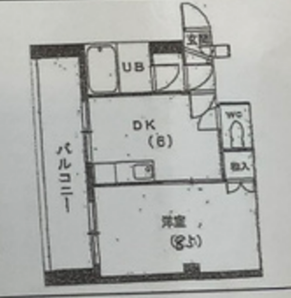 1DKの間取り画像