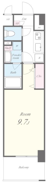 1Kの間取り画像