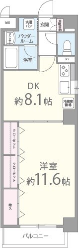 1LDKの間取り画像