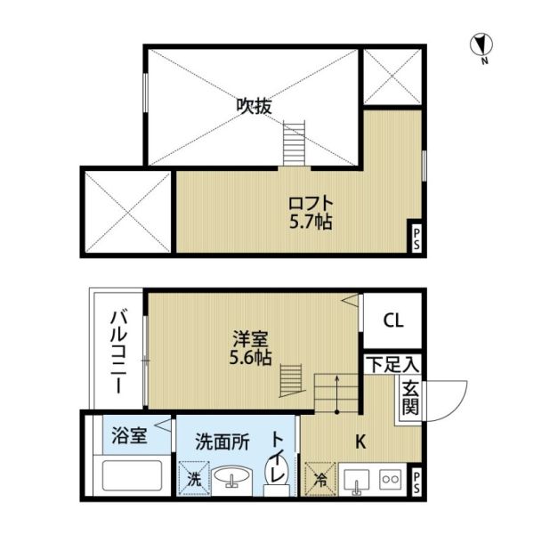 1Kの間取り画像