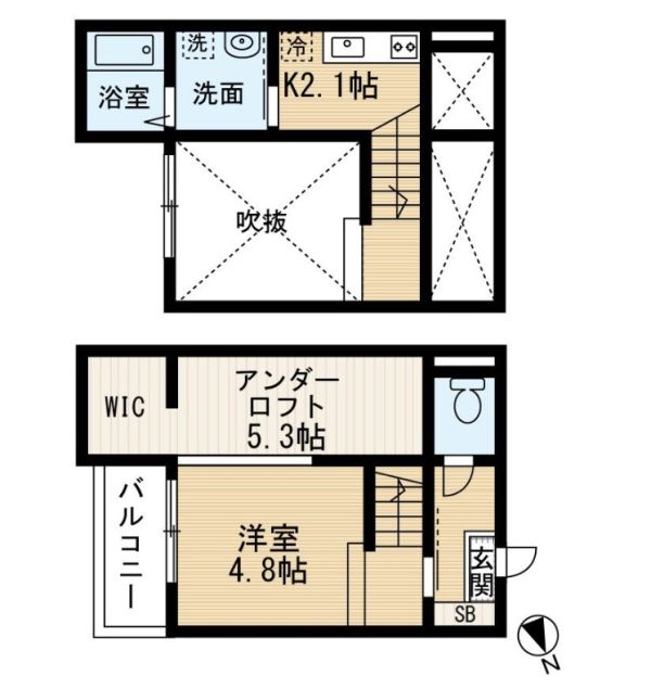 1Rの間取り画像