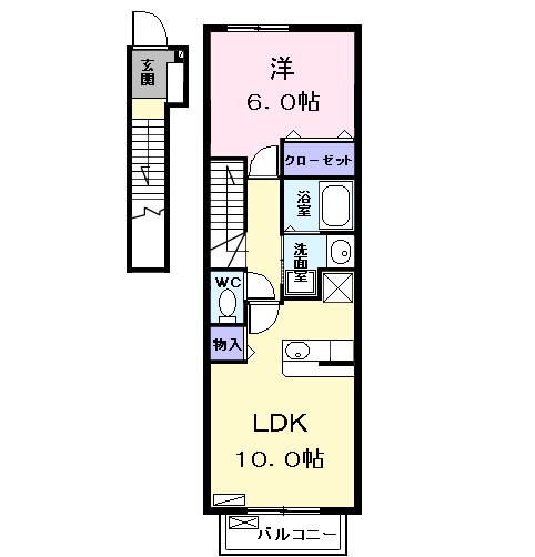 1LDKの間取り画像