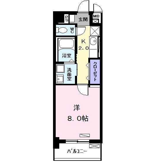 1Kの間取り画像