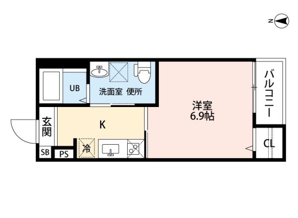 1Kの間取り画像