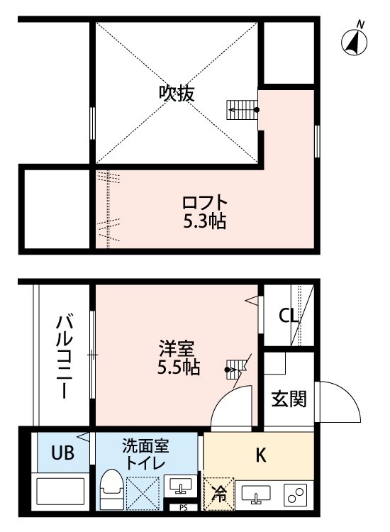 1Kの間取り画像