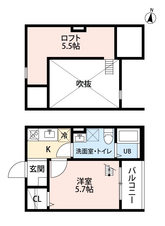 1Kの間取り画像