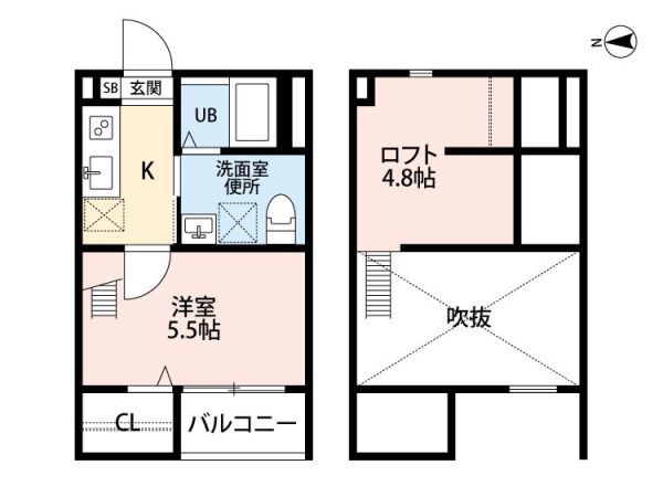 1Kの間取り画像