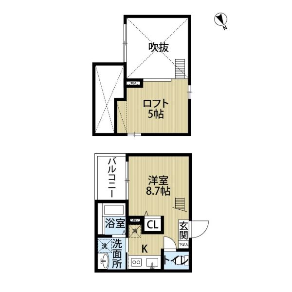 1Rの間取り画像