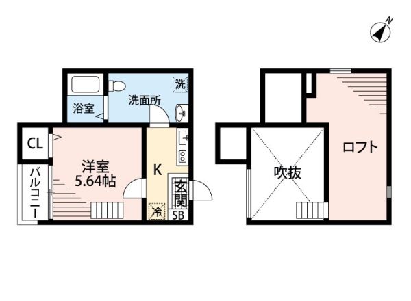 1Kの間取り画像