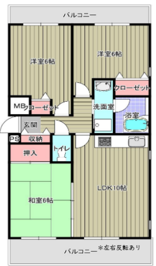 3LDKの間取り画像