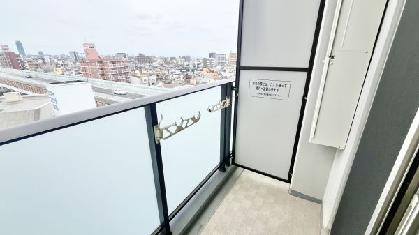 LiveCasa田辺8階1K ベランダの画像
