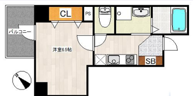1Kの間取り画像