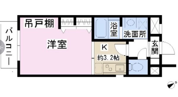 1Kの間取り画像
