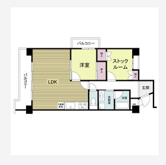 2LDKの間取り画像