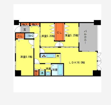 3LDKの間取り画像