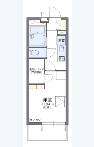 1Kの間取り画像