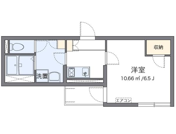 1Kの間取り画像
