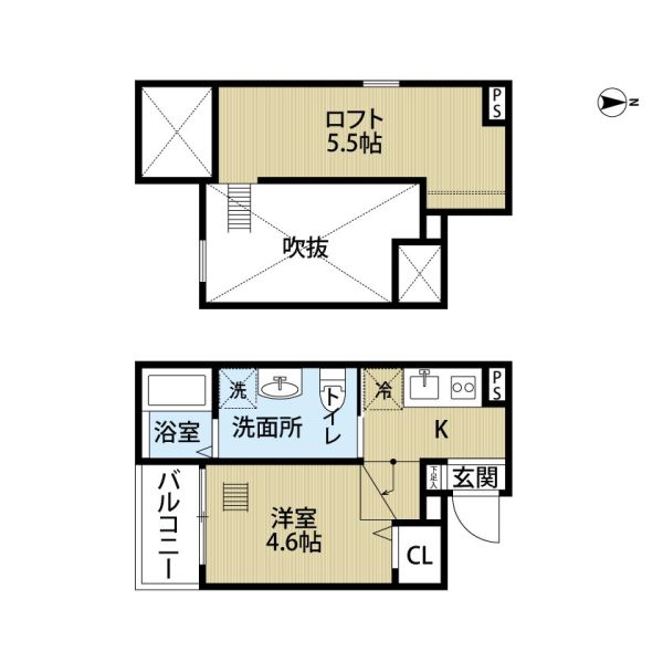 1Rの間取り画像