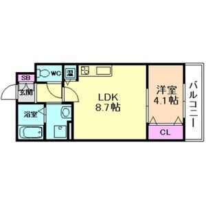 1LDKの間取り画像
