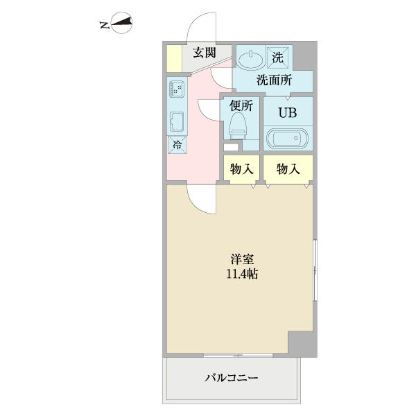 1Kの間取り画像