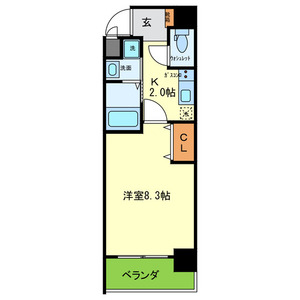 1Kの間取り画像