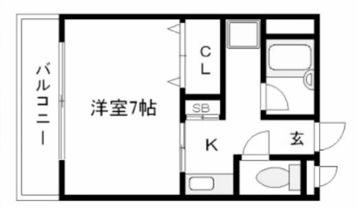 1Kの間取り画像