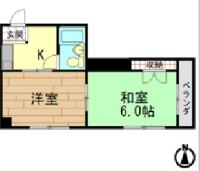 2DKの間取り画像