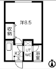 1Kの間取り画像