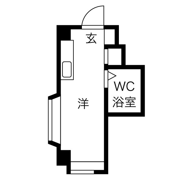 1Rの間取り画像