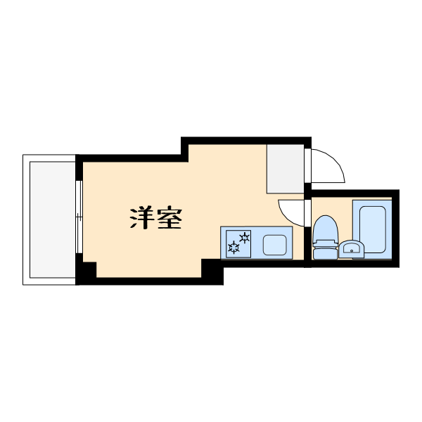 1Rの間取り画像