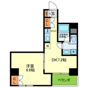 1DKの間取り画像
