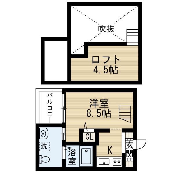 1Rの間取り画像