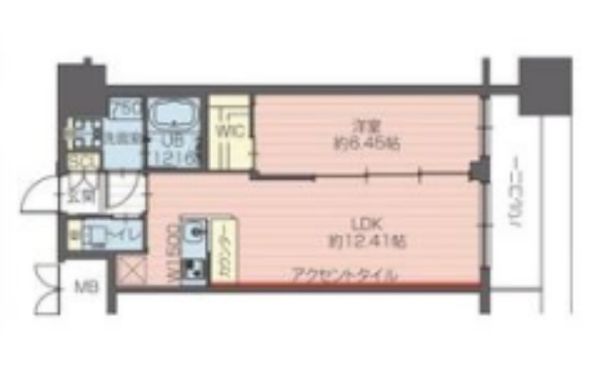 1LDKの間取り画像