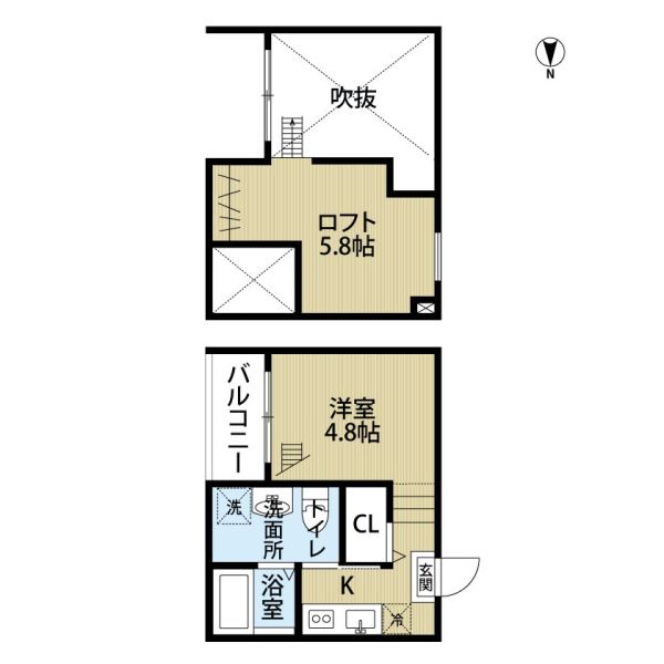 1Rの間取り画像