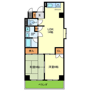 2LDKの間取り画像