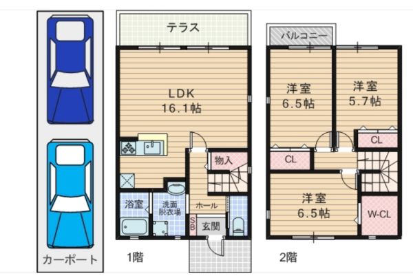 3LDKの間取り画像