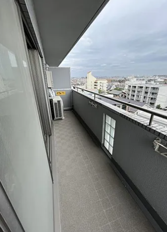 メイピース芦屋6階2LDK ベランダの画像