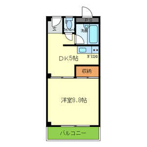 1DKの間取り画像