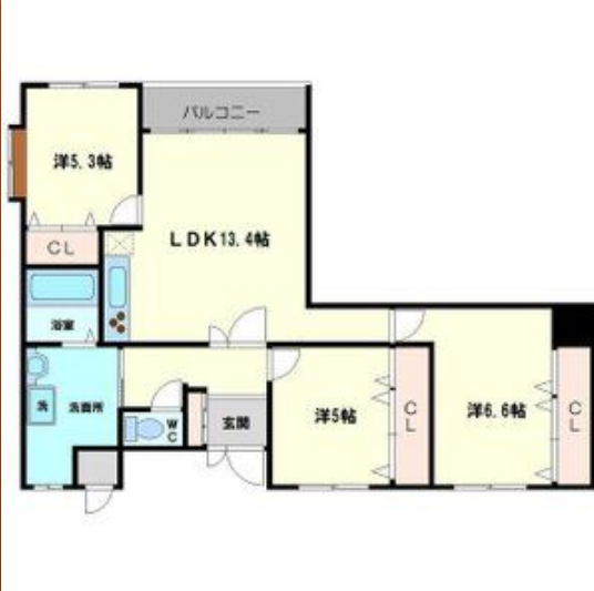 3LDKの間取り画像