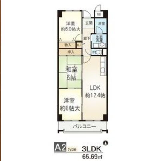 3LDKの間取り画像
