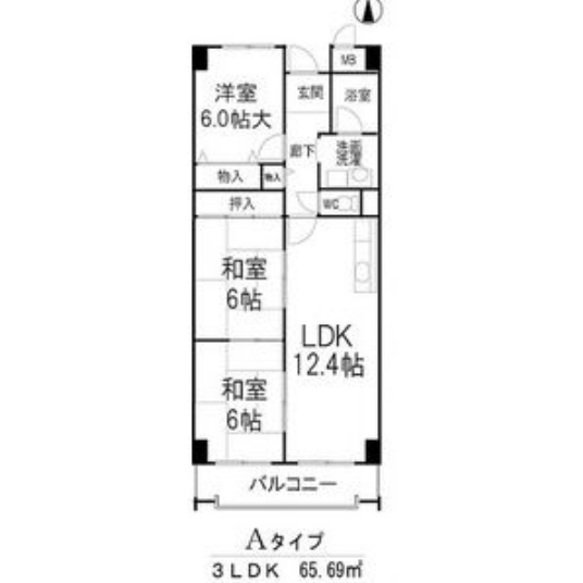 3LDKの間取り画像