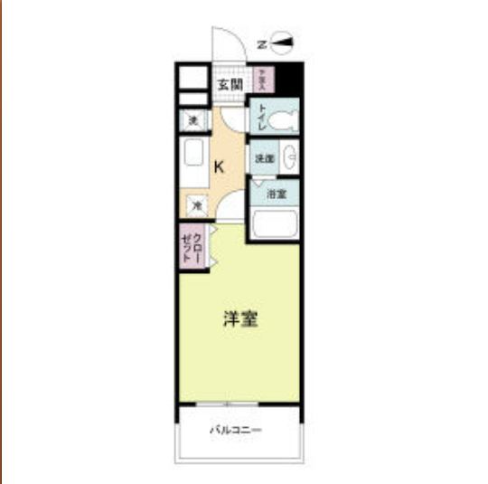1Kの間取り画像