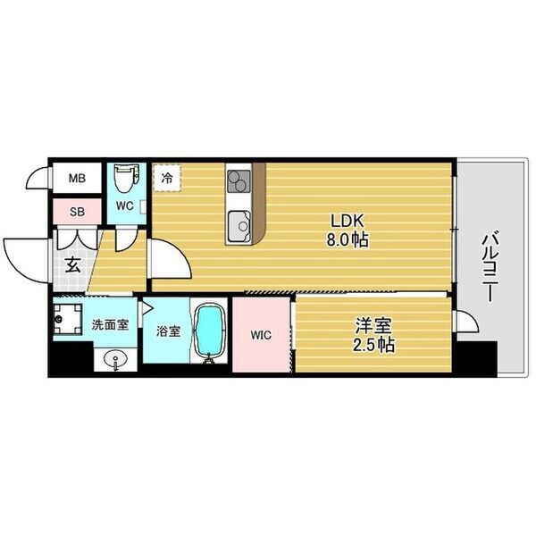 1LDKの間取り画像