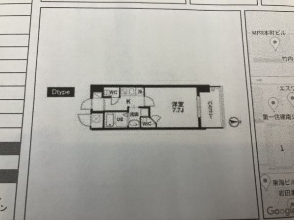1Kの間取り画像